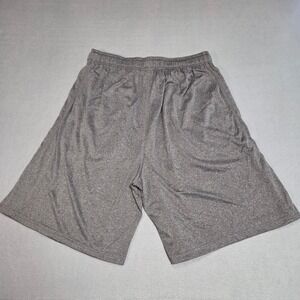 BSN Sports Shorts Mens Medium Gray Football V Logo Athletic Performance Gym